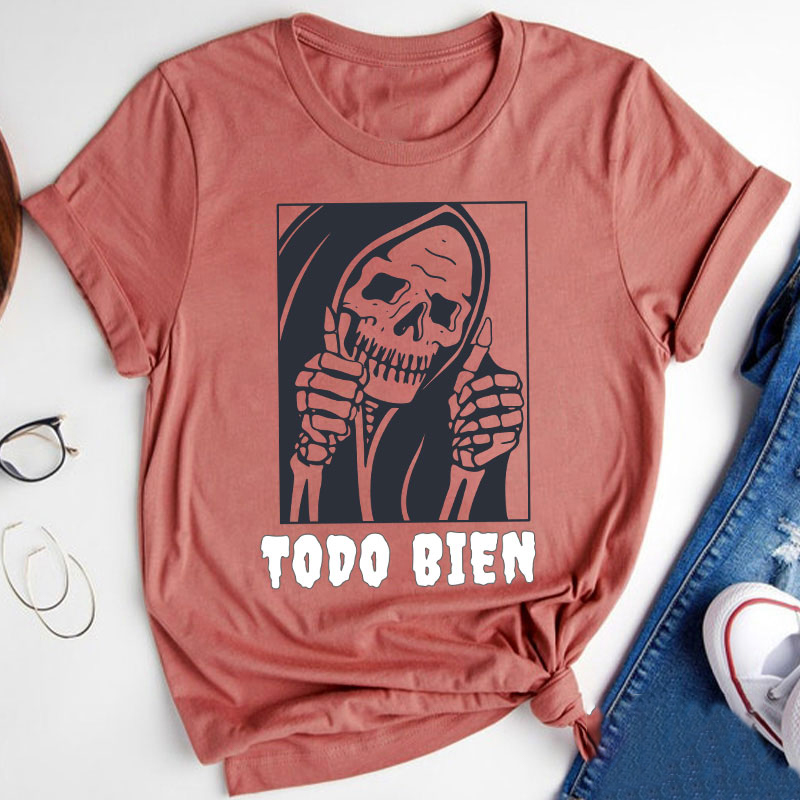 Todo Bien Halloween Teacher T-Shirt