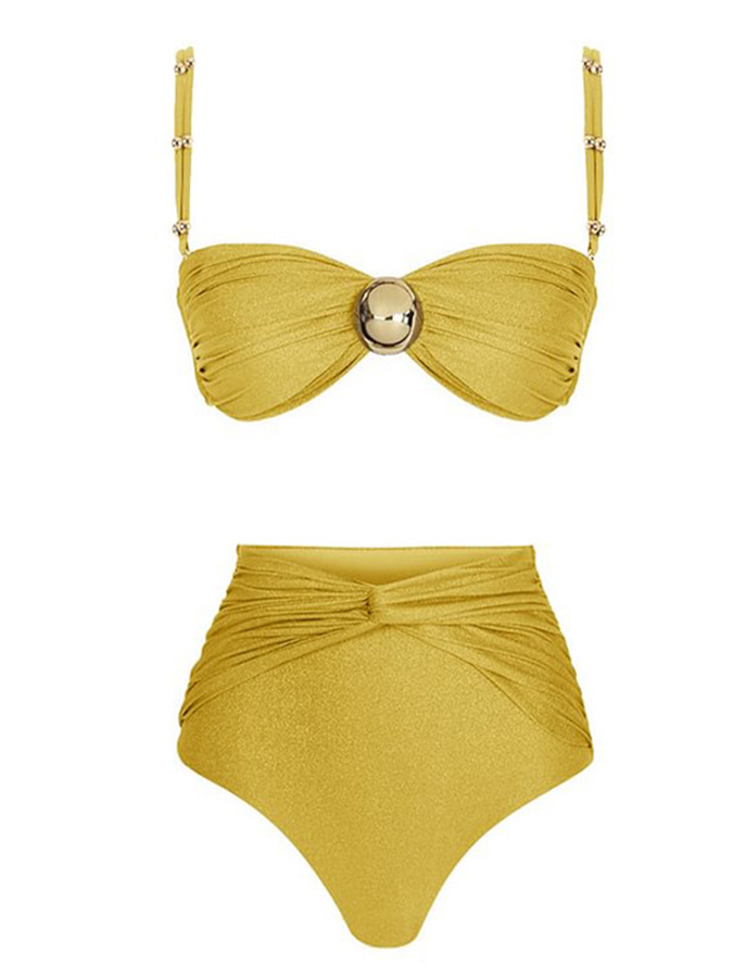 High Waist Bikini Swimsuit and Sarong