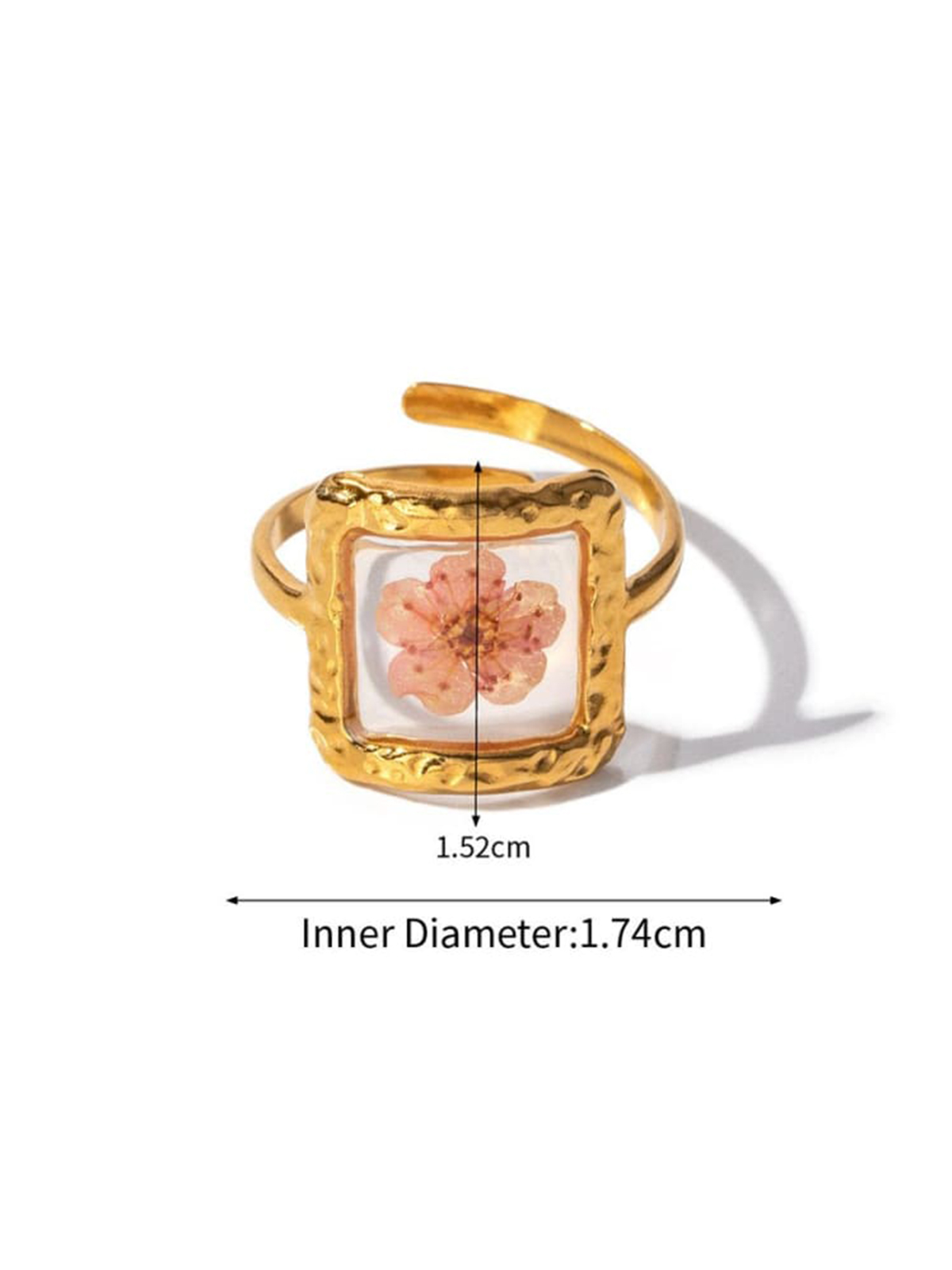 Aeon Flower Stainless Steel Ring