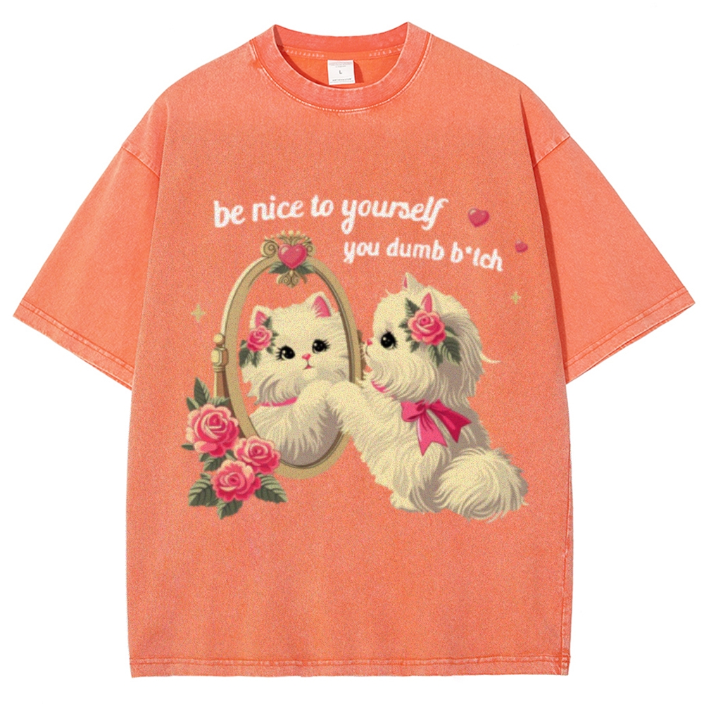 Be Nice To Yourself Unisex Vintage Washed Tee