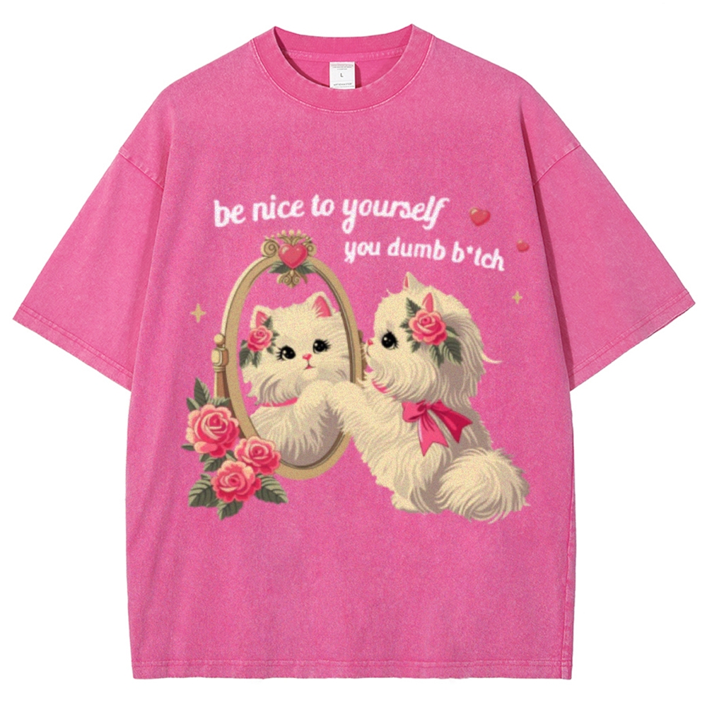 Be Nice To Yourself Unisex Vintage Washed Tee