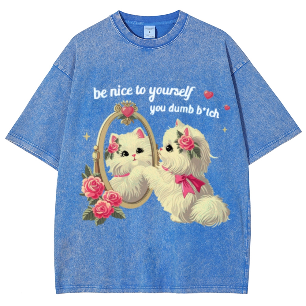 Be Nice To Yourself Unisex Vintage Washed Tee