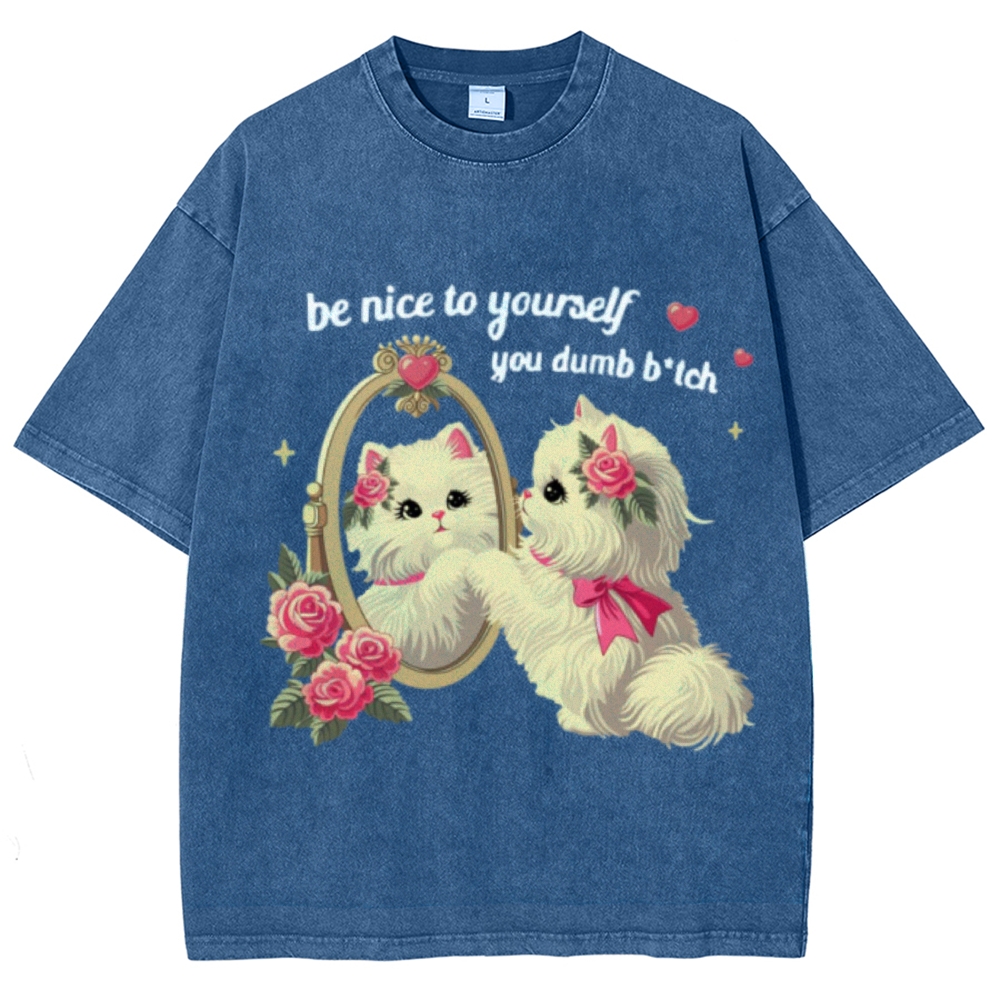 Be Nice To Yourself Unisex Vintage Washed Tee