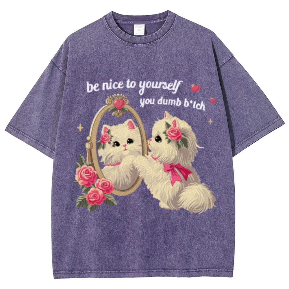 Be Nice To Yourself Unisex Vintage Washed Tee