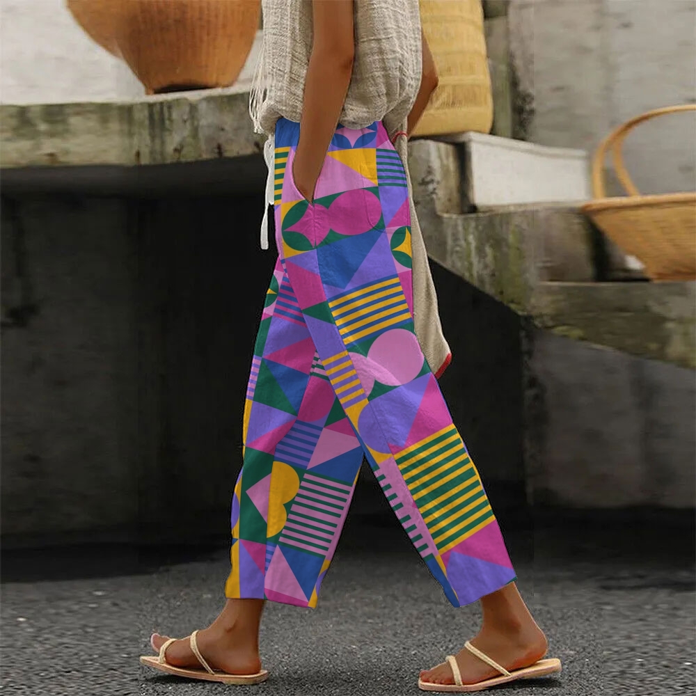 Women's Color Block Trousers