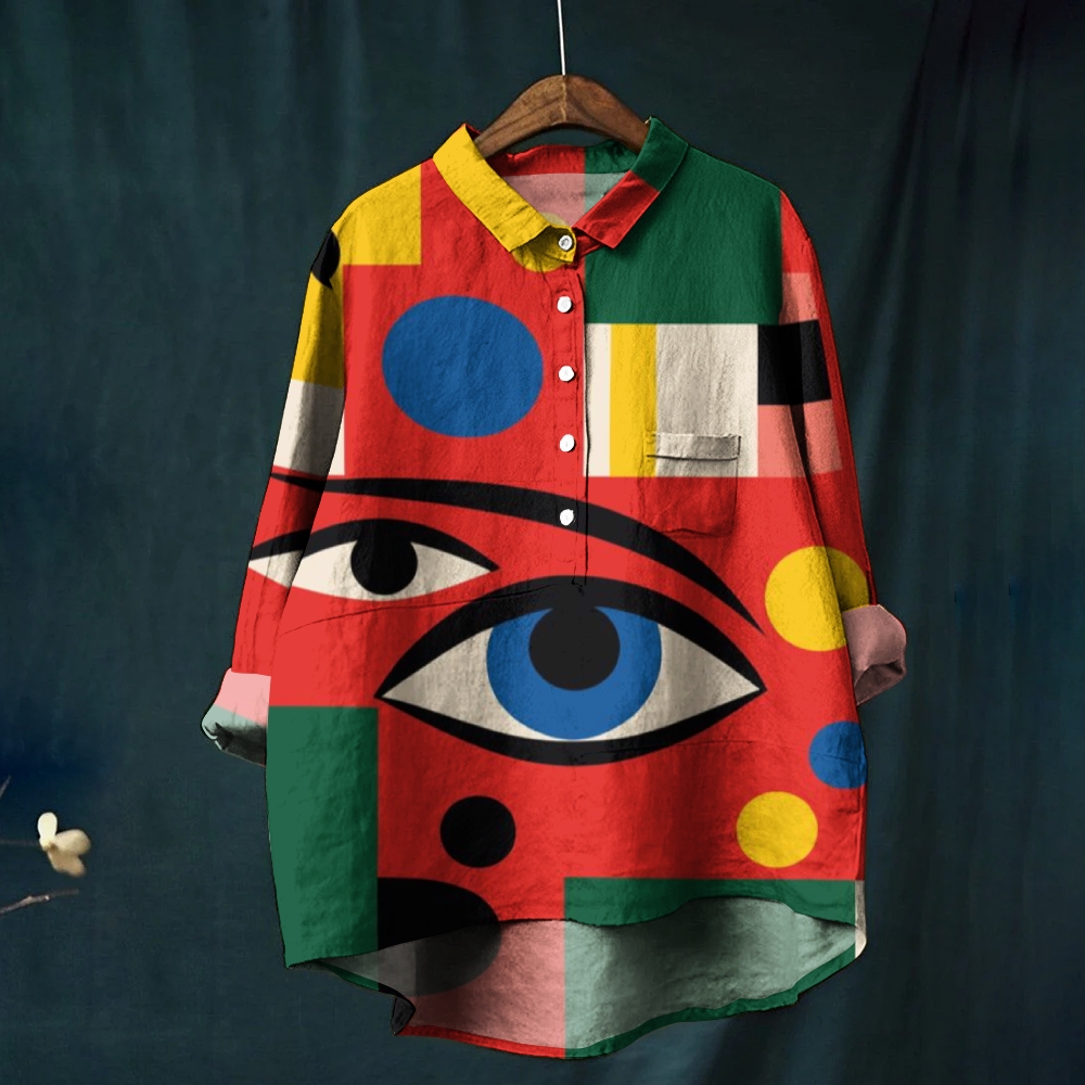 Women's Abstract Printed Casual Shirt