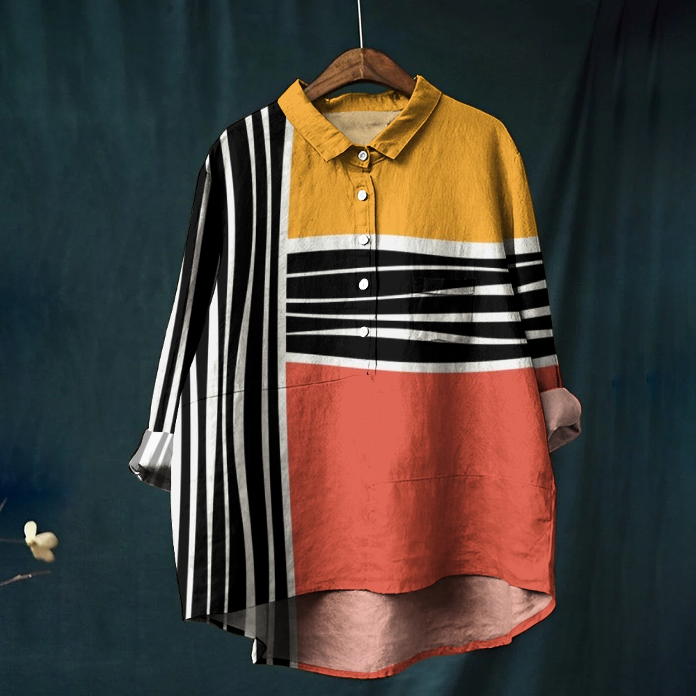 Women's Stripes Printed Casual Shirt