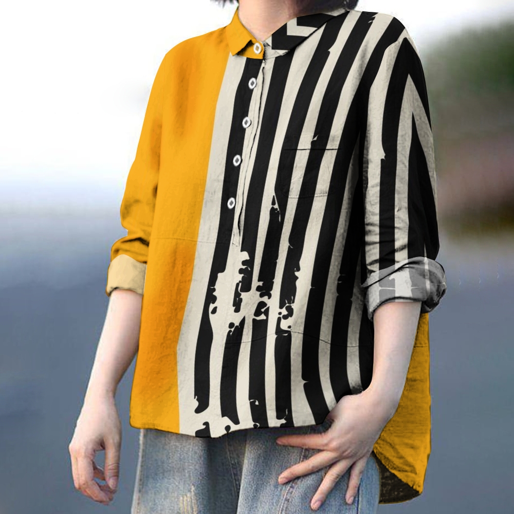 Women's Stripe Printed Casual Shirt