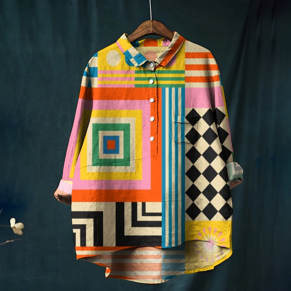 Women's Abstract Printed Casual Shirt