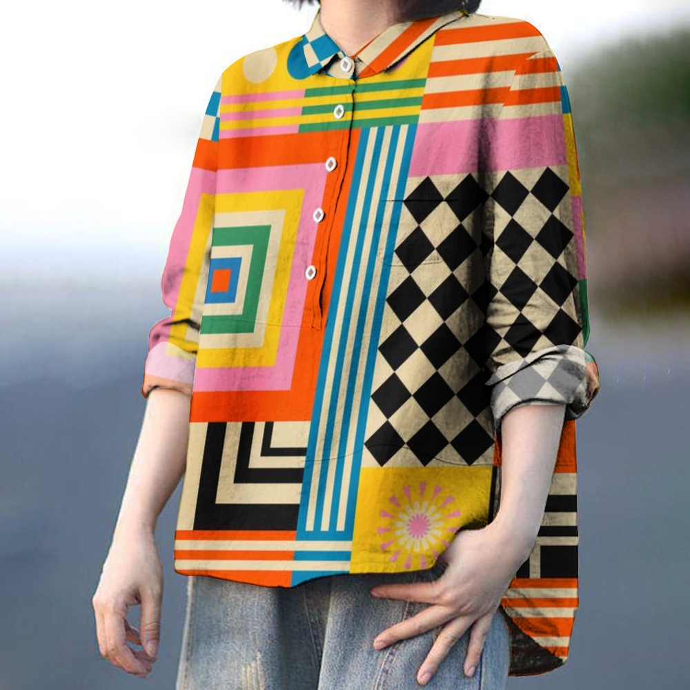 Women's Abstract Printed Casual Shirt