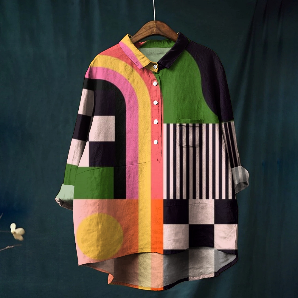 Women's Abstract Printed Casual Shirt