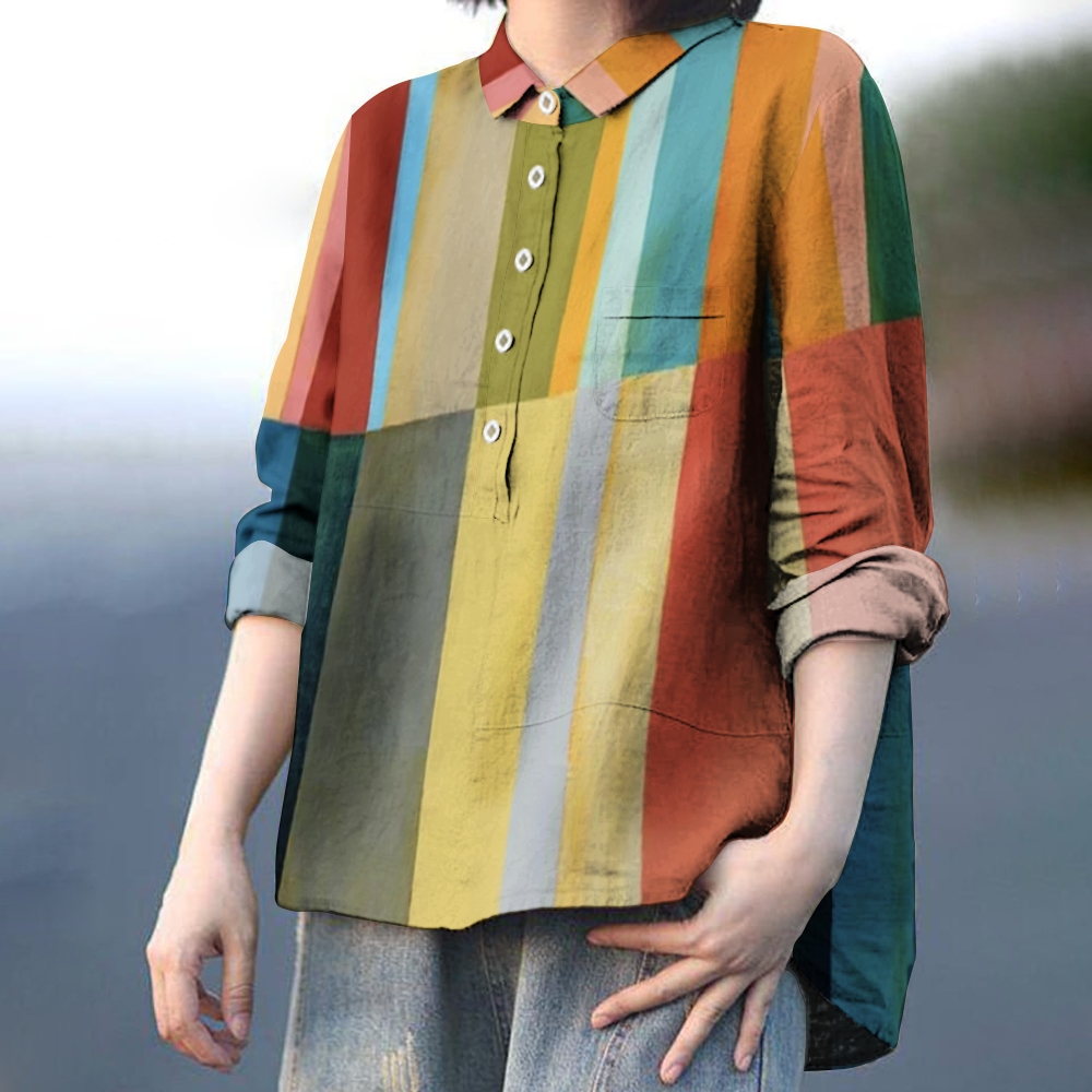 Women's Colorful Printed Casual Shirt