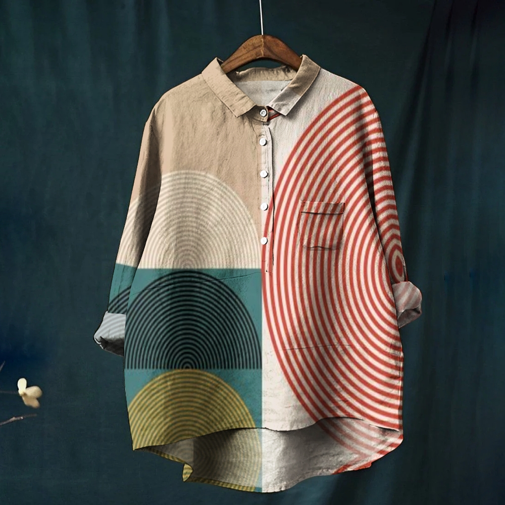 Women's Abstract Printed Casual Shirt