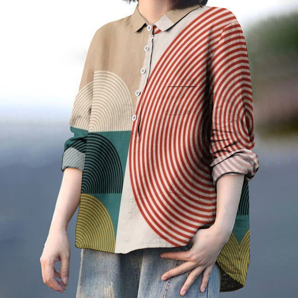 Women's Abstract Printed Casual Shirt