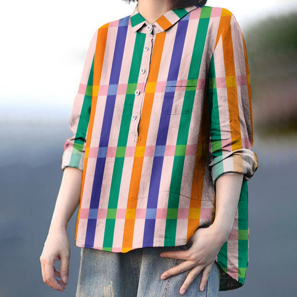 Women's Stripe Printed Casual Shirt