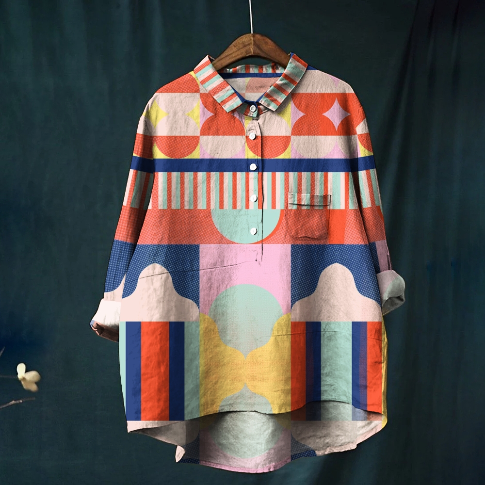 Women's Geometric Printed Casual Shirt