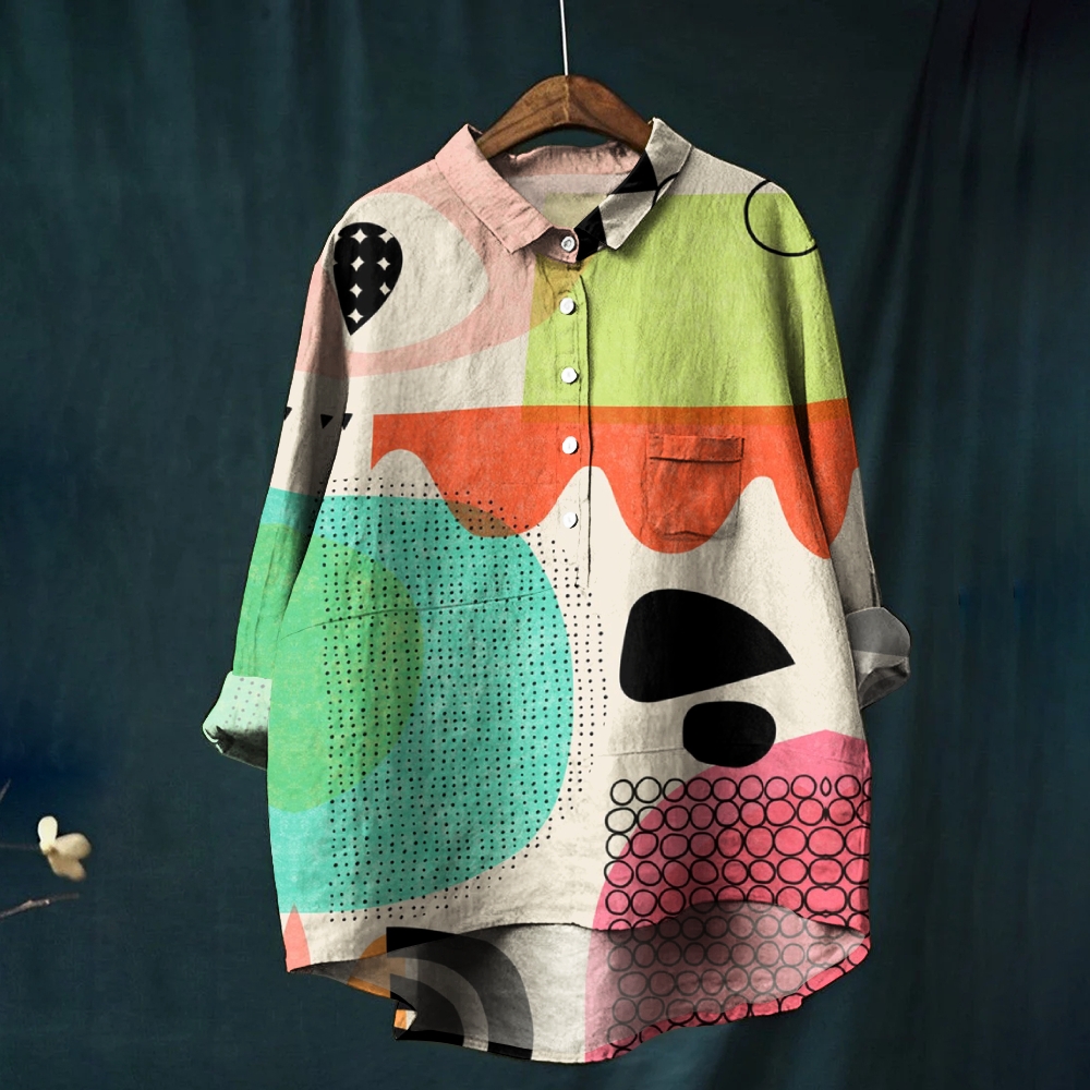Women's Geometric Printed Casual Shirt