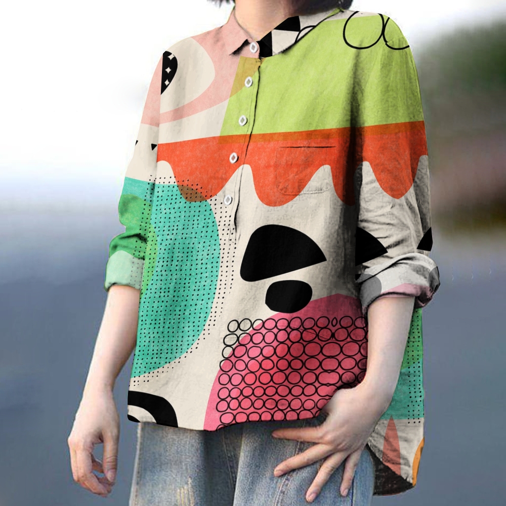 Women's Geometric Printed Casual Shirt