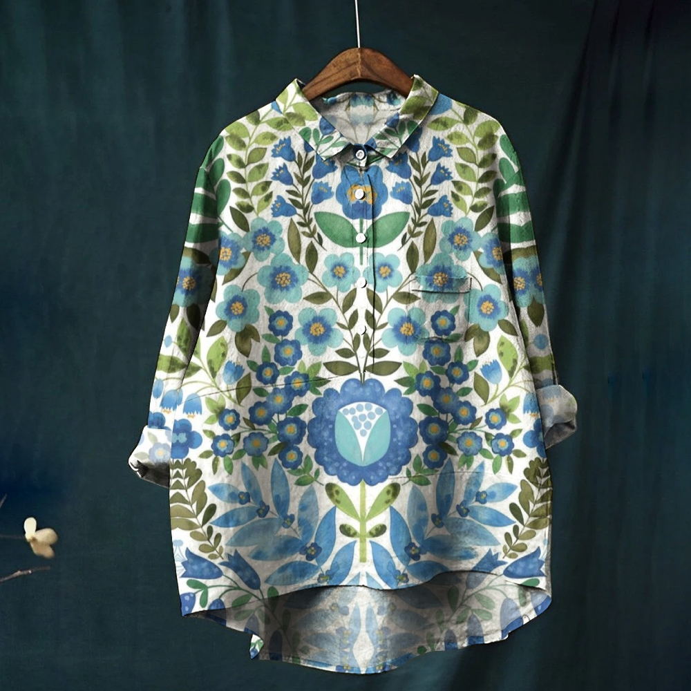 Women's Flower Printed Casual Shirt