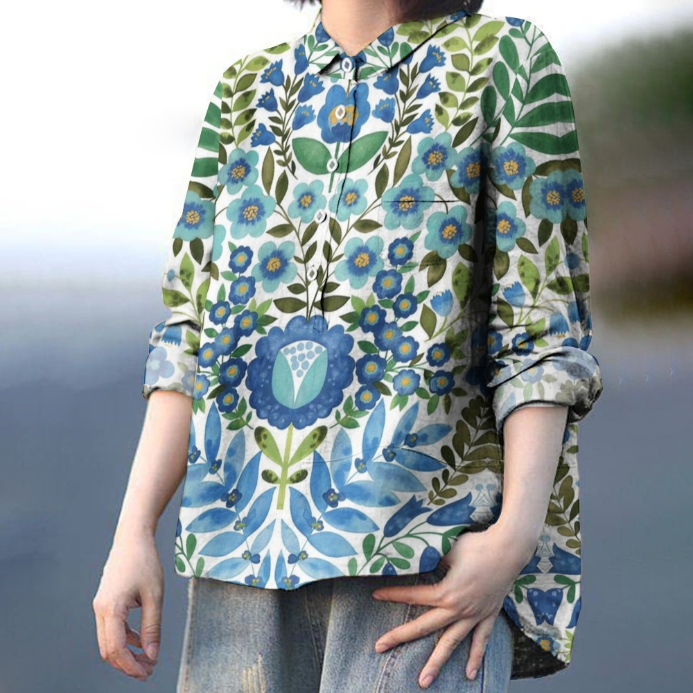 Women's Flower Printed Casual Shirt