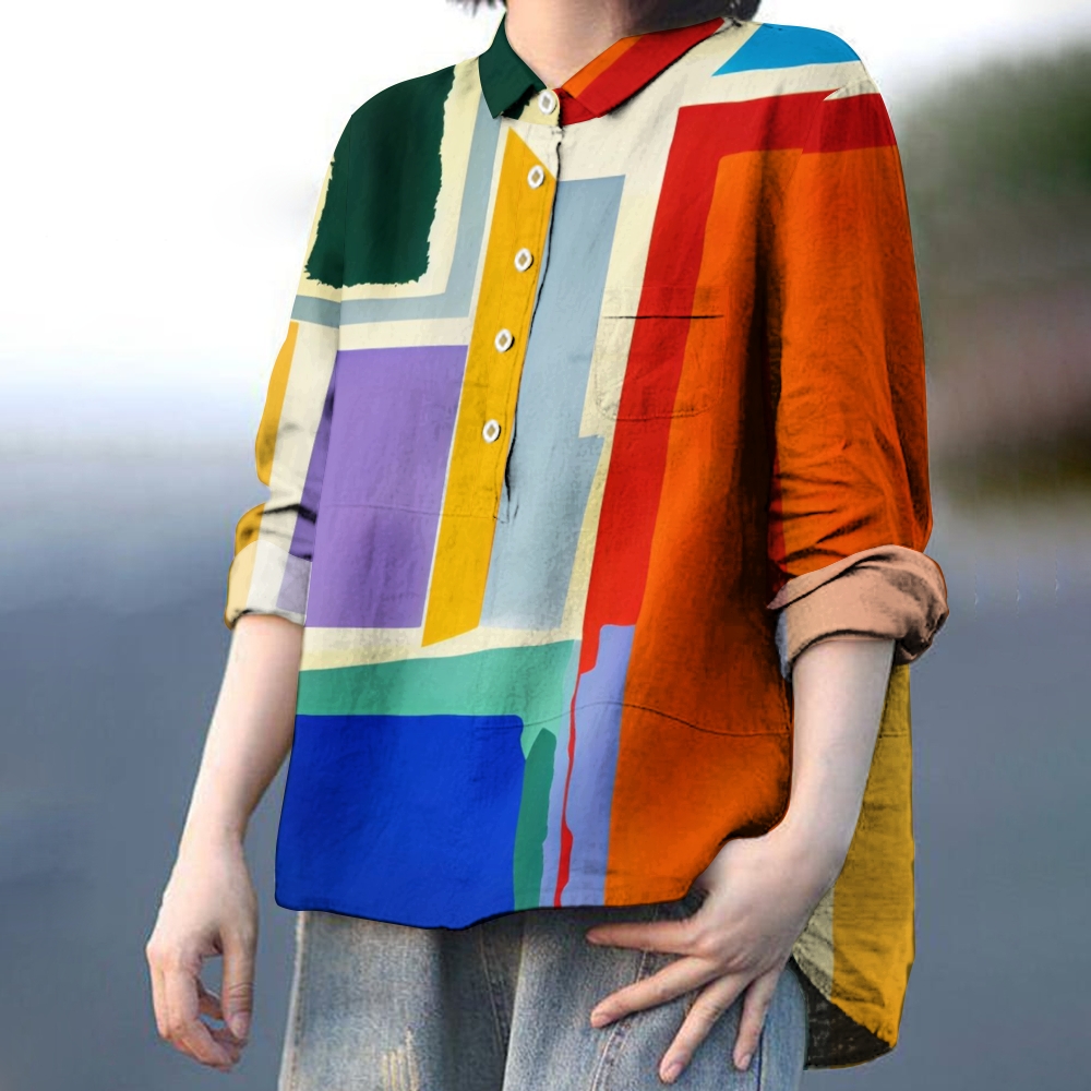 Women's Geometric Printed Casual Shirt
