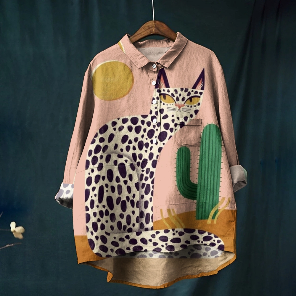 Women's Colorblock Printed Casual Shirt