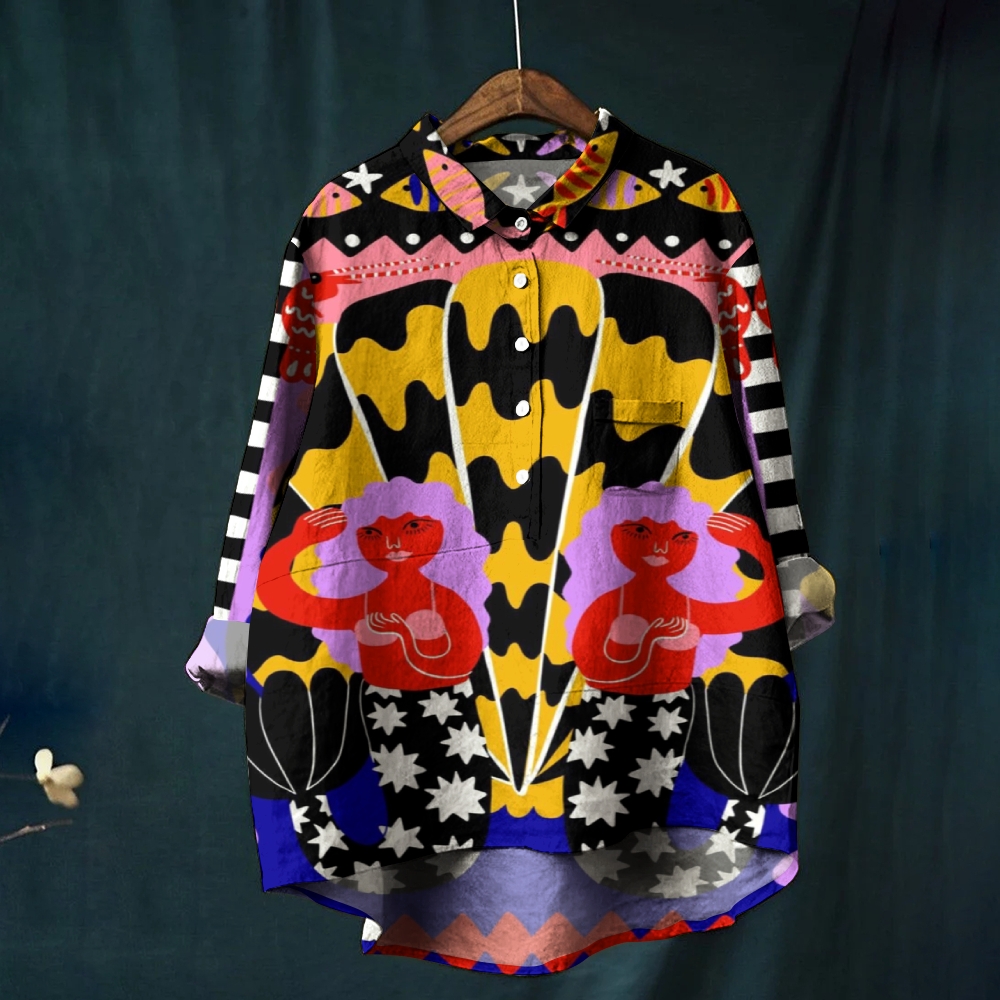 Women's Fish Printed Casual Shirt