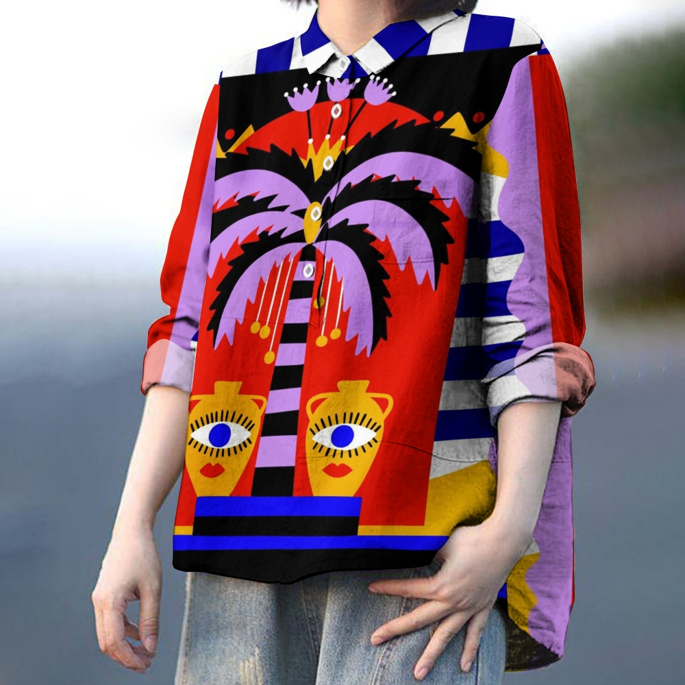 Women's Geometry Printed Casual Shirt
