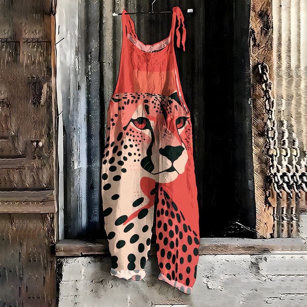 Women's Casual Leopard Printed Jumpsuit