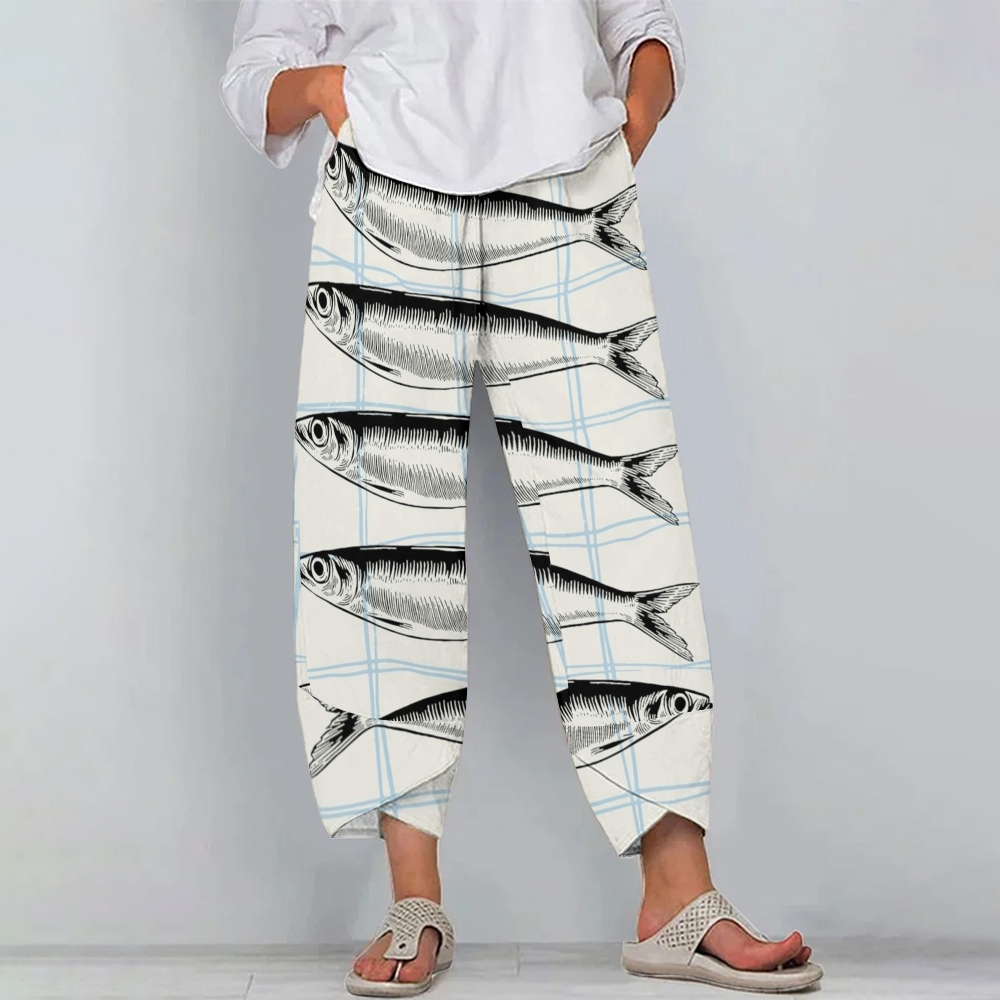 Women's Fish Casual Printed Pants