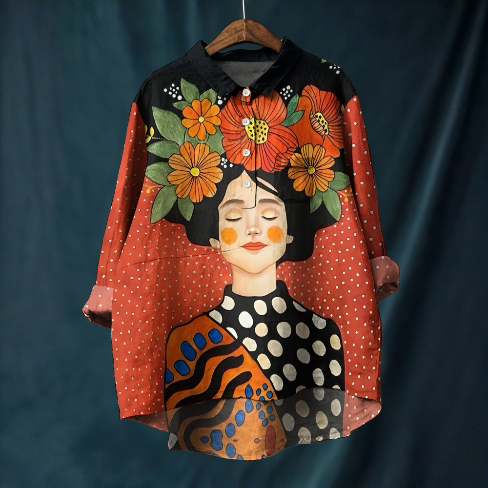 Women's Printed Casual Long Sleeve Shirt