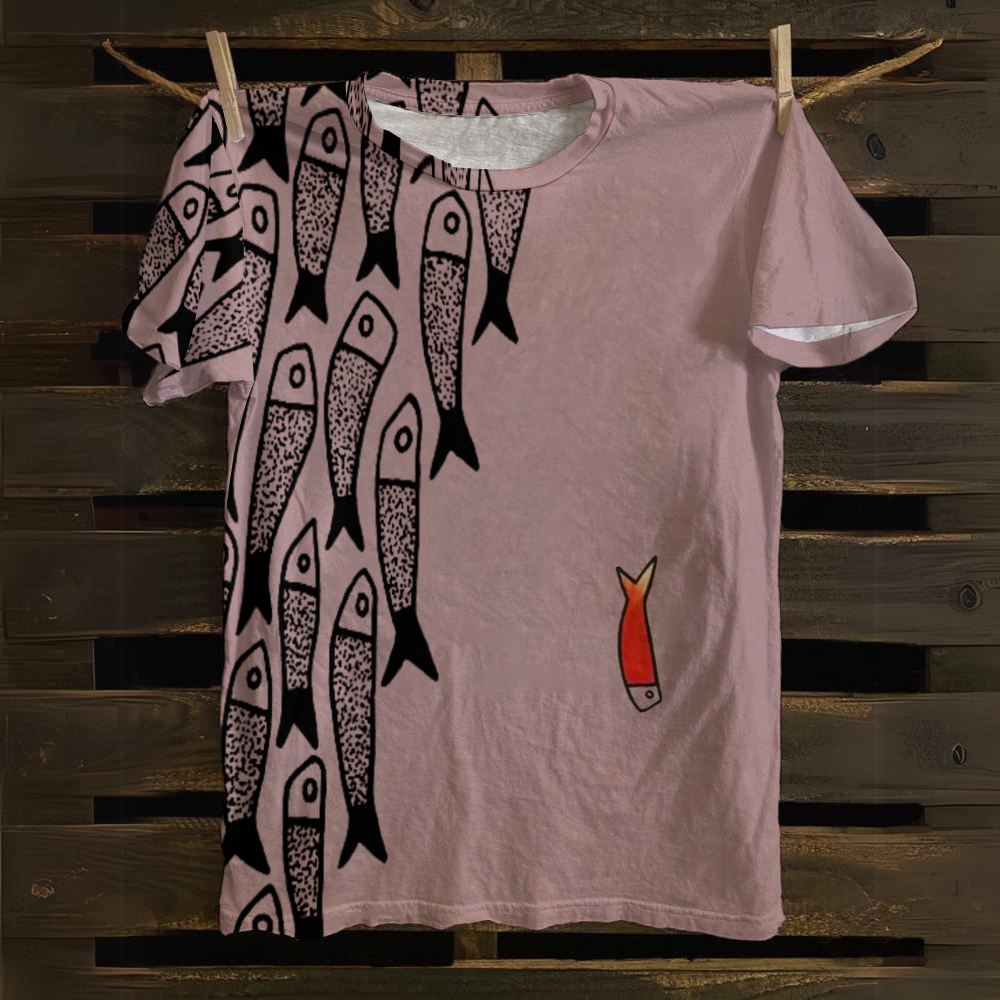 Women's Deep Sea Fish Art Print Casual Clothes
