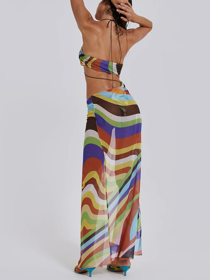 Printed Sling Bikini and Dress Cover-up