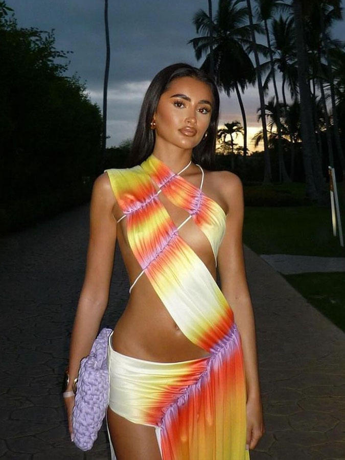 Sexy Gradient Color Beach Dress