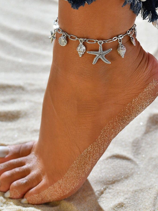 🔥Buy 3 Get 10% Off🔥Vintage Classic Starfish Conch Shell Anklet