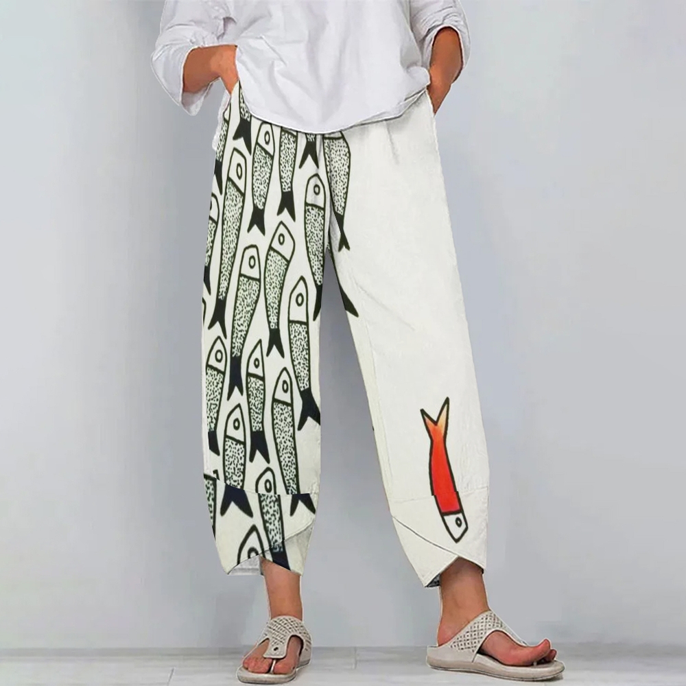 Women's Deep Sea Fish Art Print Casual Clothes