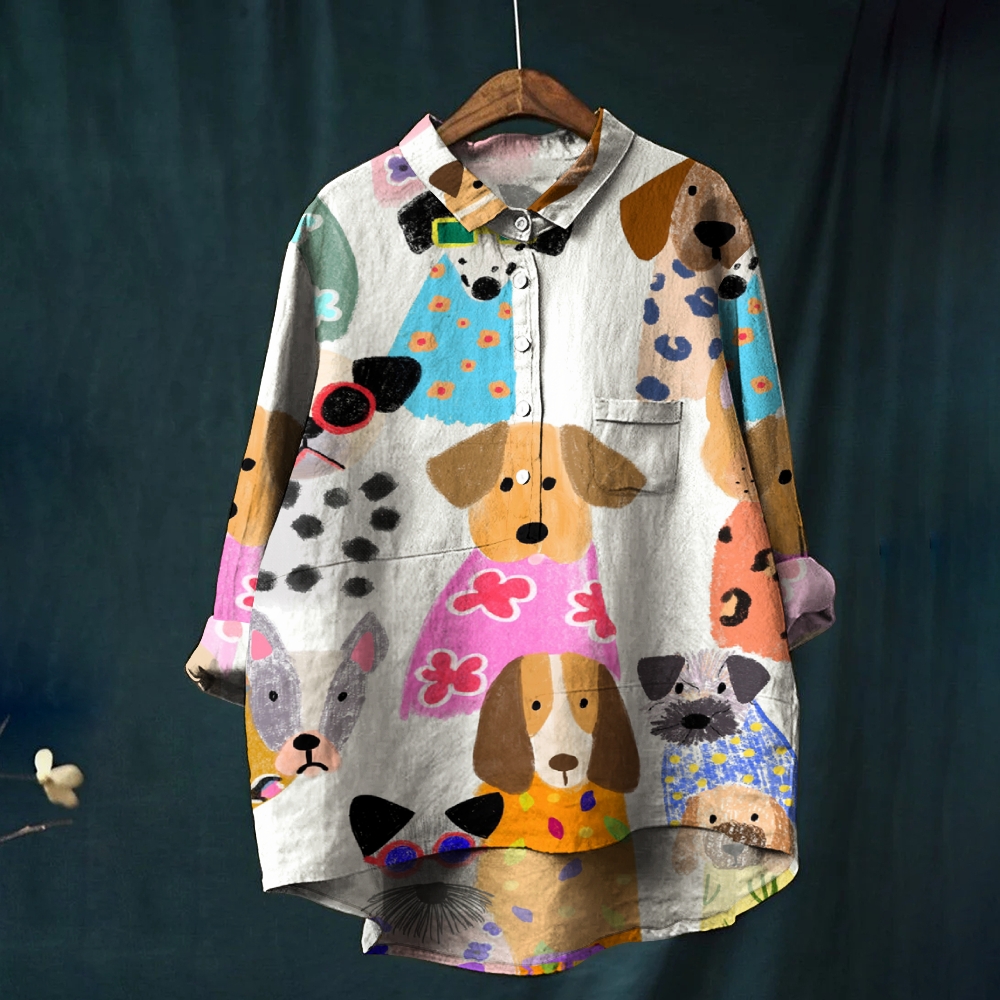 Dogs Dogs Dogs Print Casual Clothes