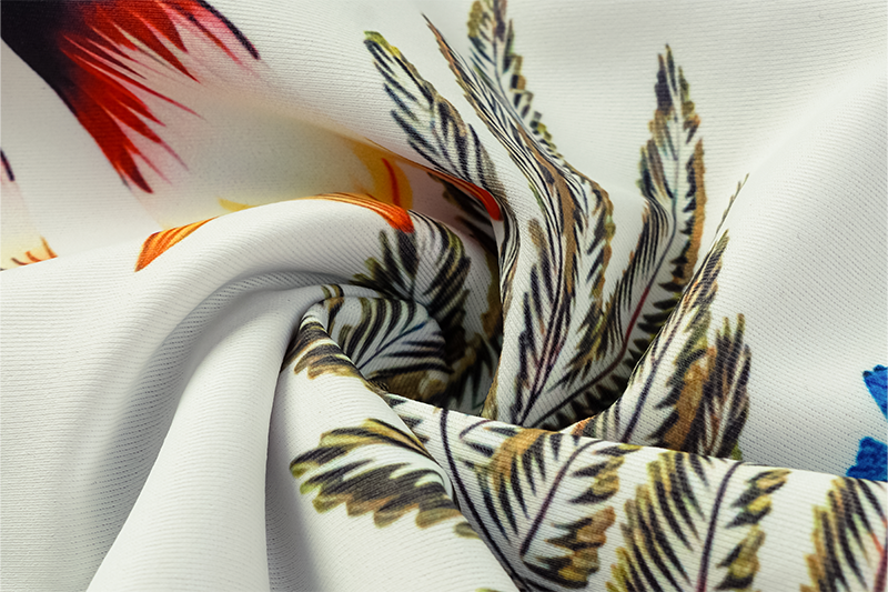 Vintage One-Shoulder Bird Flower Print Ruffled Bikini Set