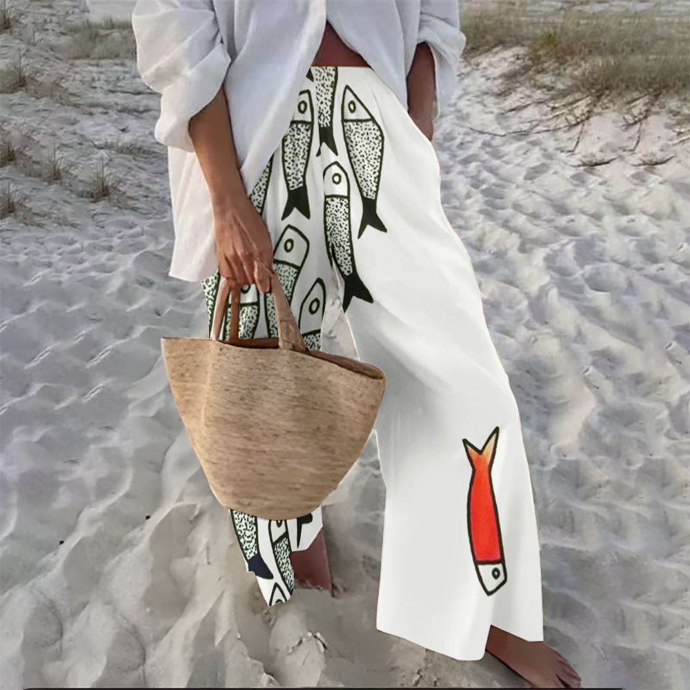 Women's Deep Sea Fish Art Print Casual Clothes