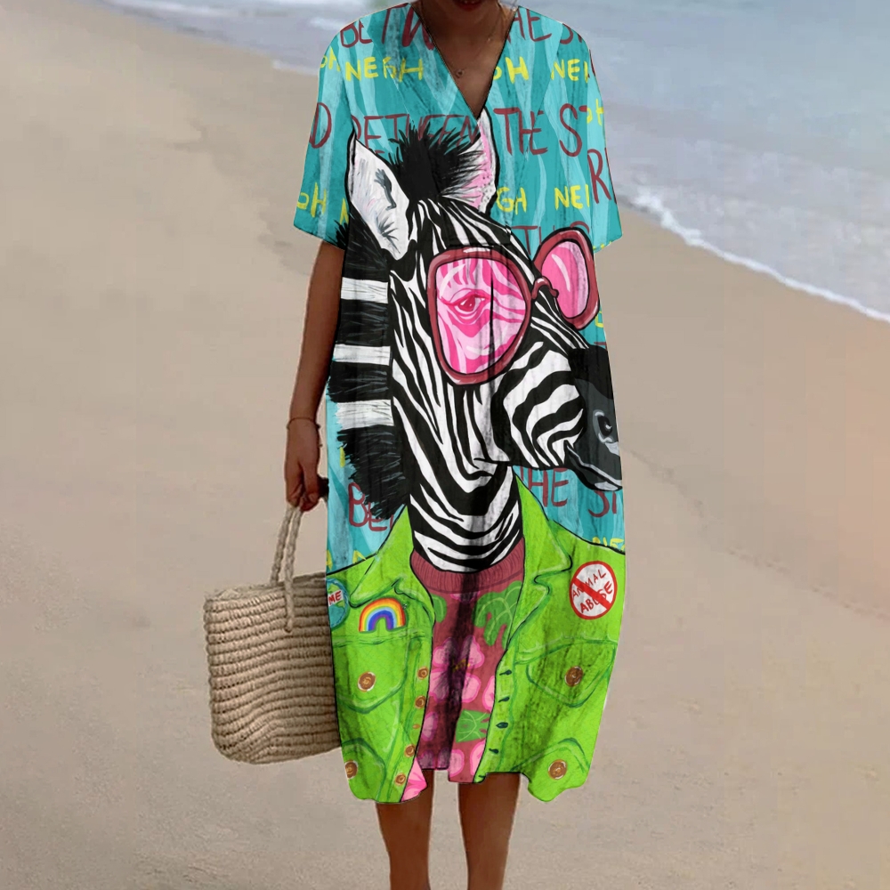 Funny Zebra Read Between The Stripes Printed Casual Clothes