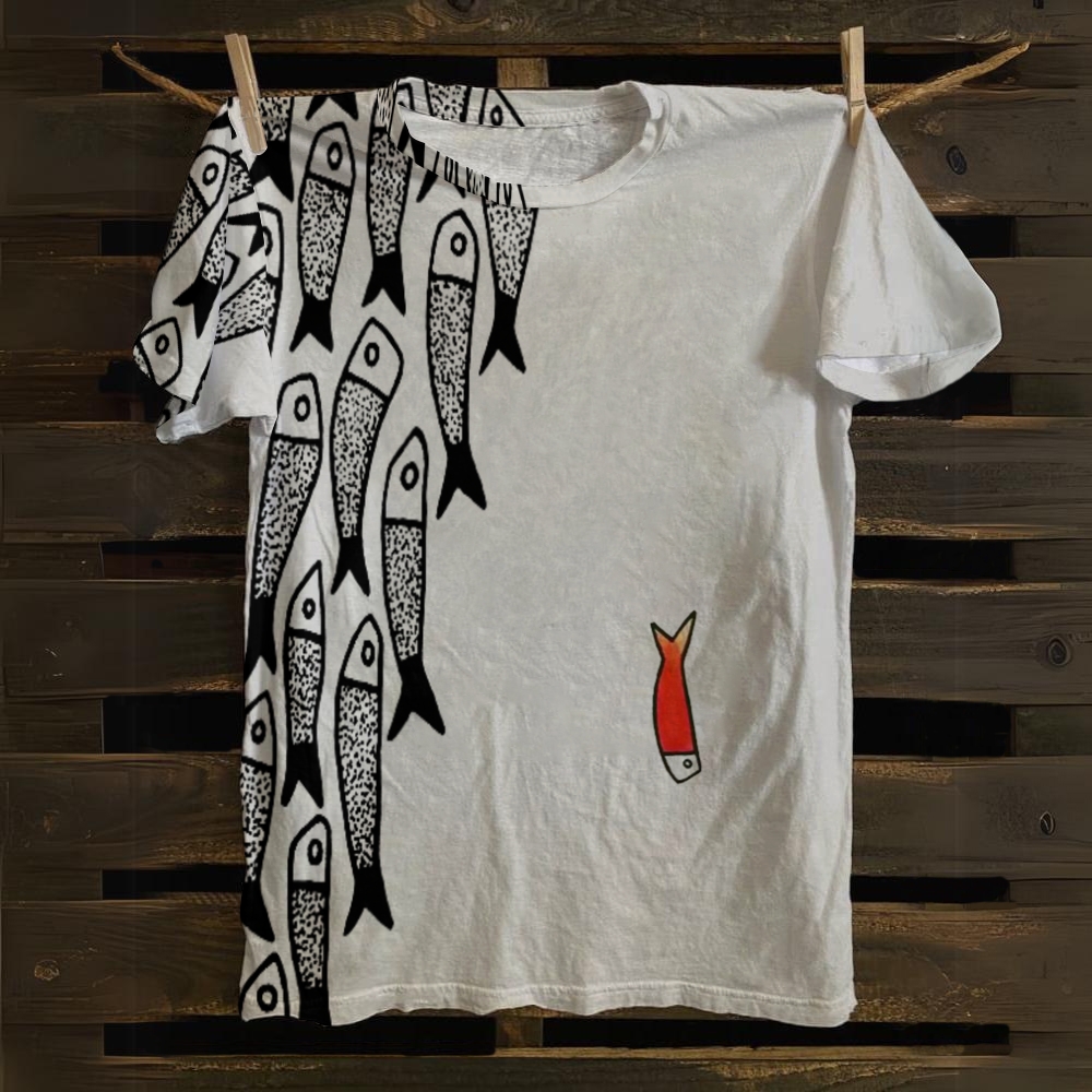 Women's Deep Sea Fish Art Print Casual Clothes