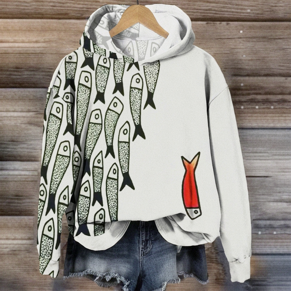 Women's Deep Sea Fish Art Print Casual Clothes
