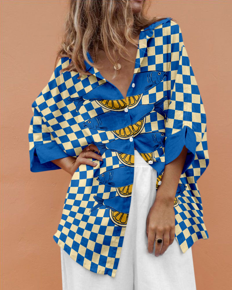 Vintage check print shirt