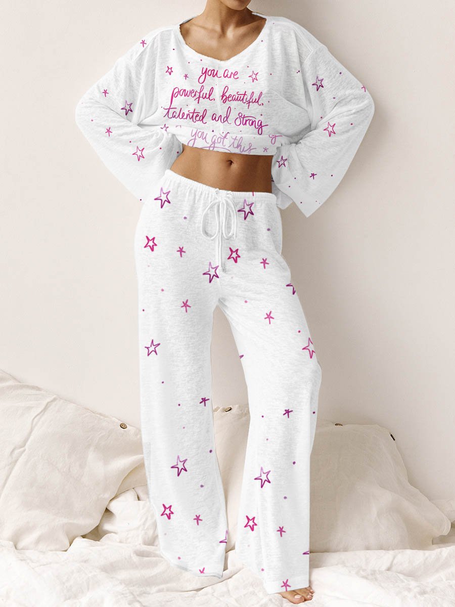 Women's Feminist You Are Powerflu Long Sleeve Knit Suit