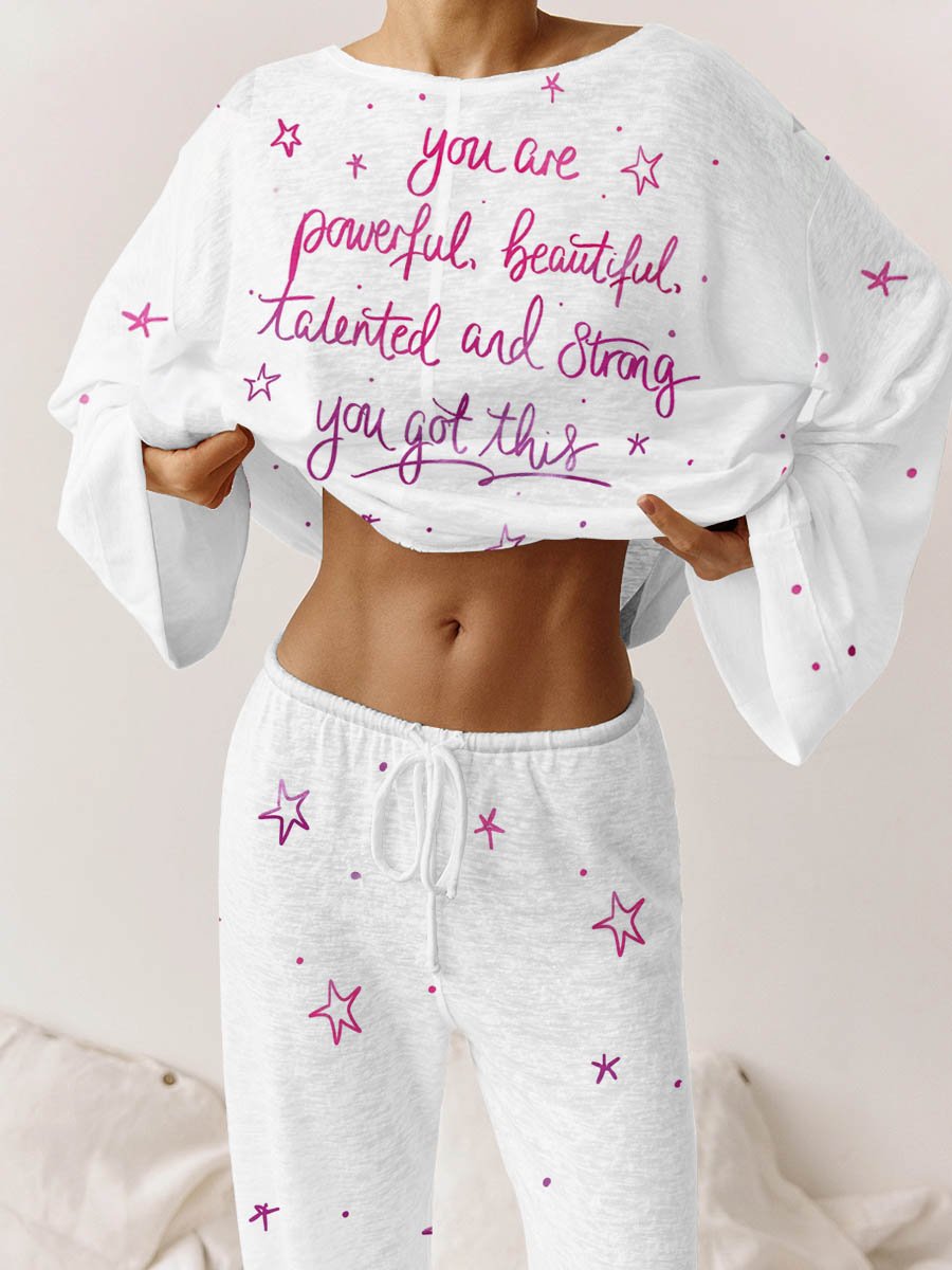 Women's Feminist You Are Powerflu Long Sleeve Knit Suit