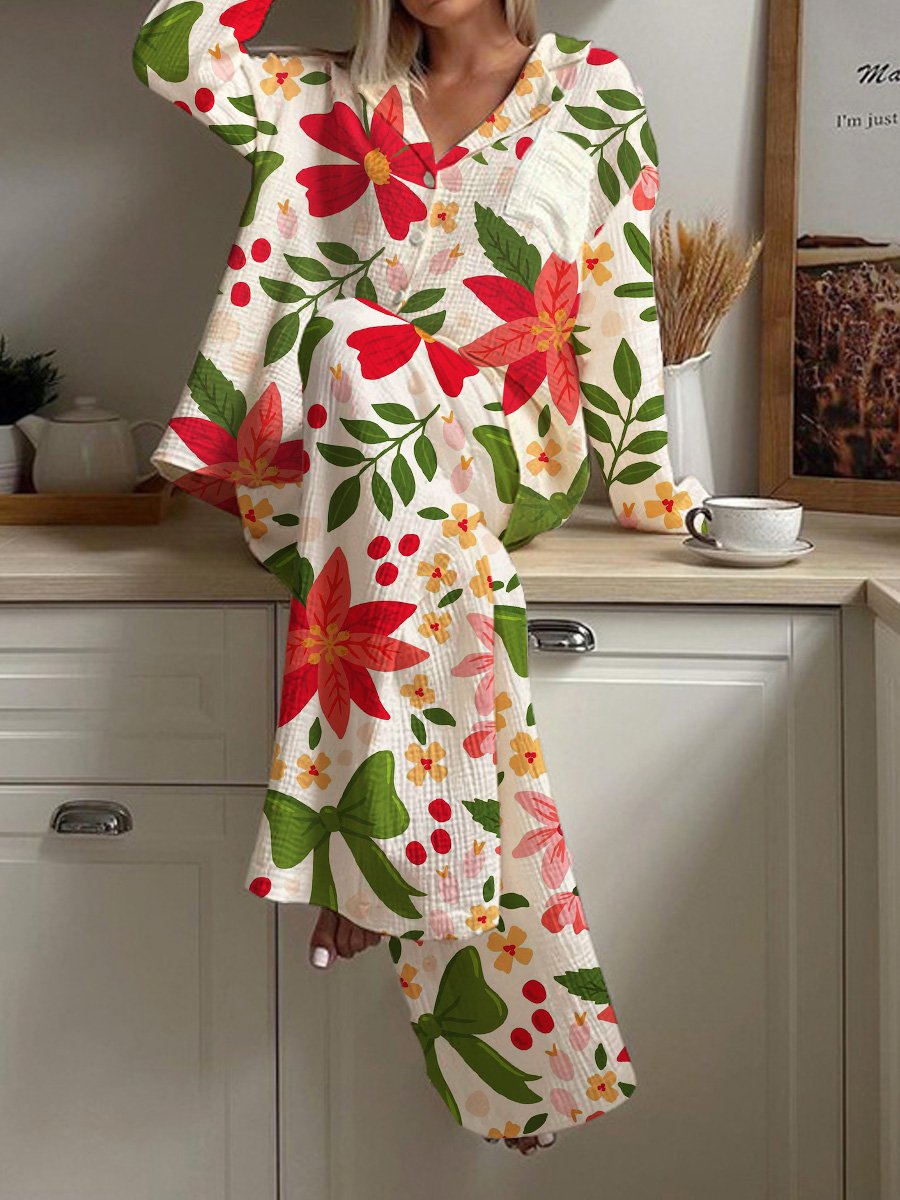 Women's Christmas Bow Set