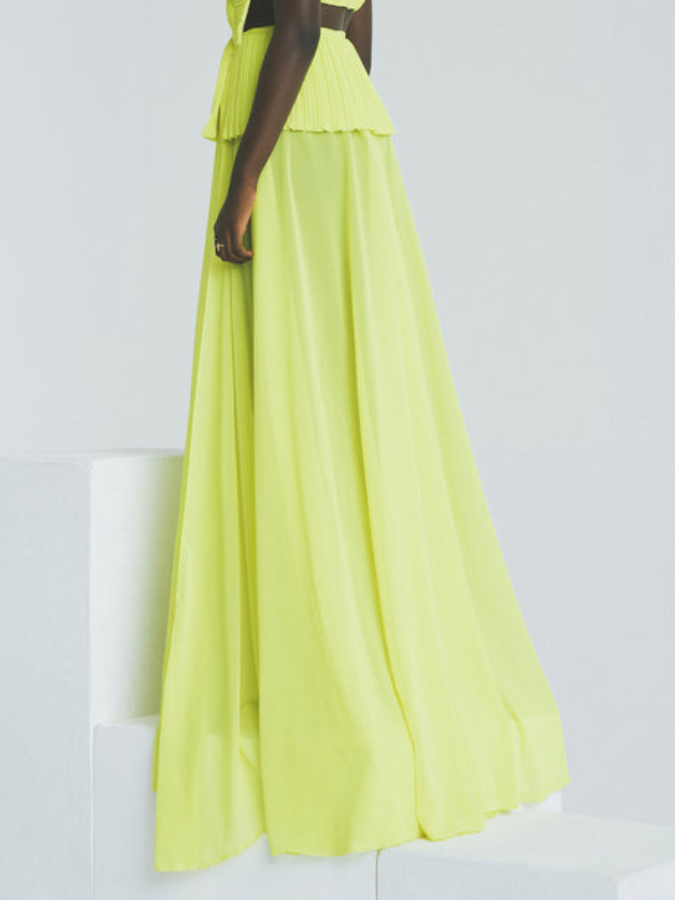 Beach Vacation Solid Color Swimsuit And Skirt