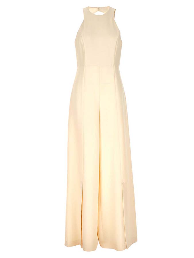 Solid Color Halterneck Sleeveless Jumpsuit