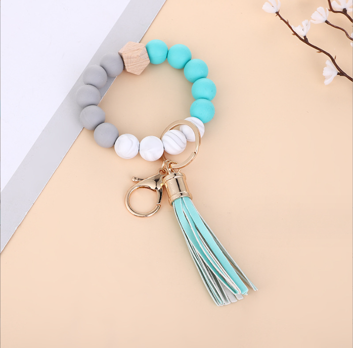 Wristlet Silicone Beaded Bangle Chains