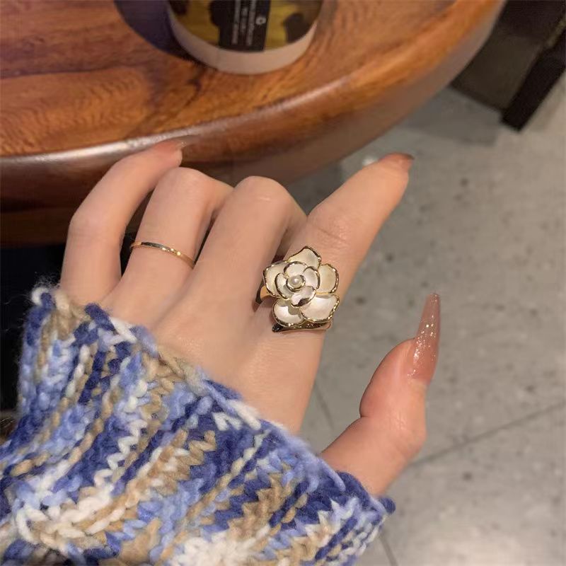 5 pcs girl's ring : camellia